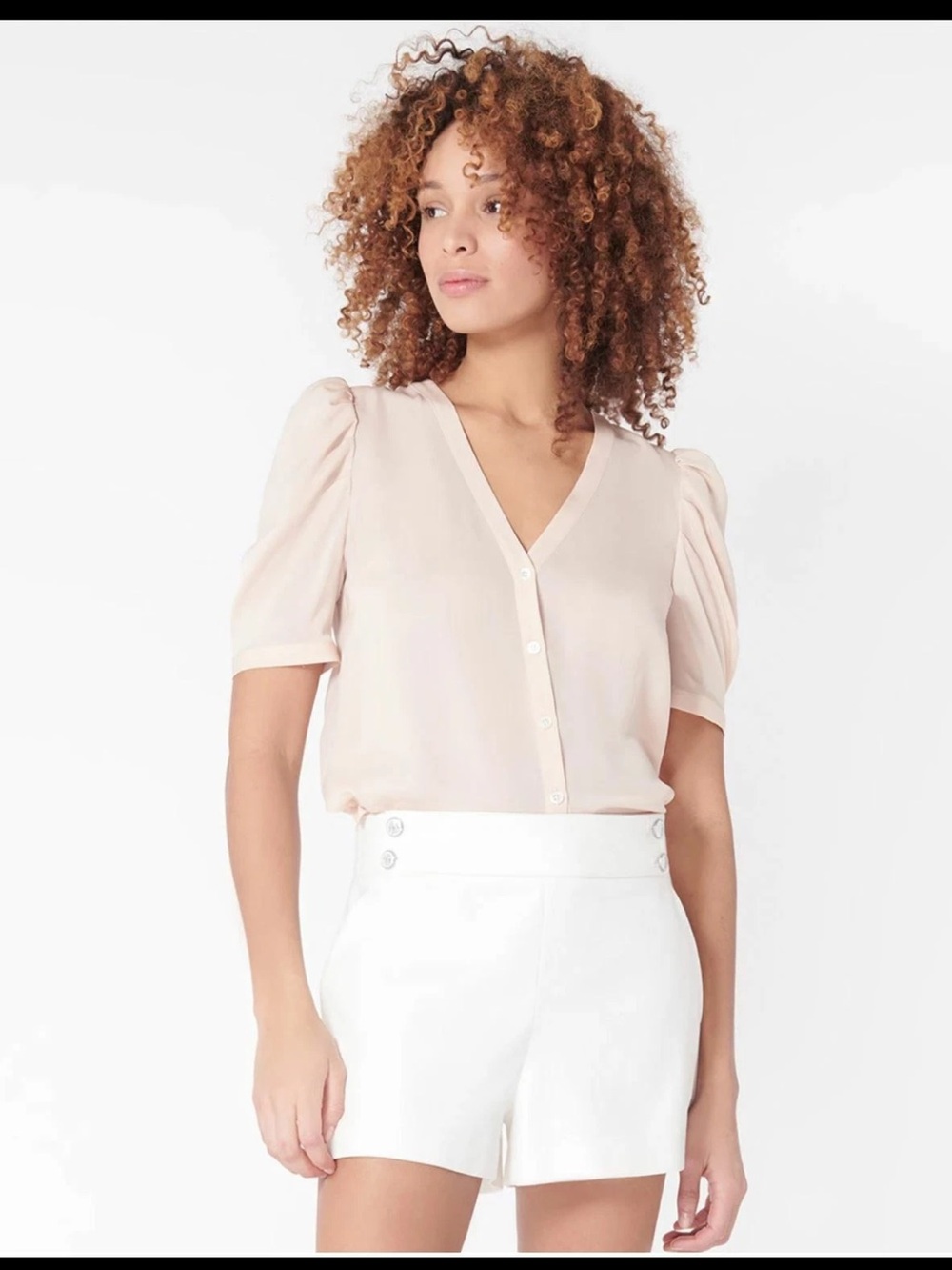 Veronica Beard Kimm Shorts, Ivory size 4
